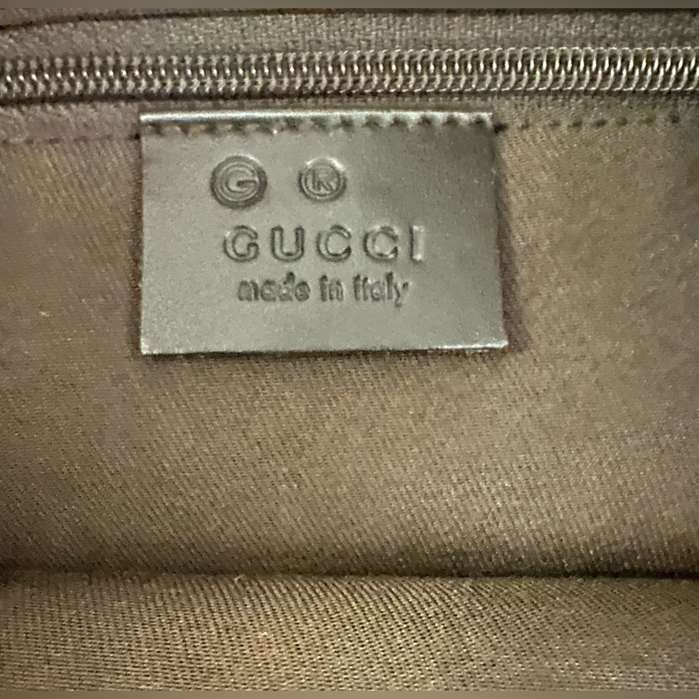 Gucci Large Horsebit Canvas and LeatherHobo Shoulder Bag EUC - Picture 9 of 10